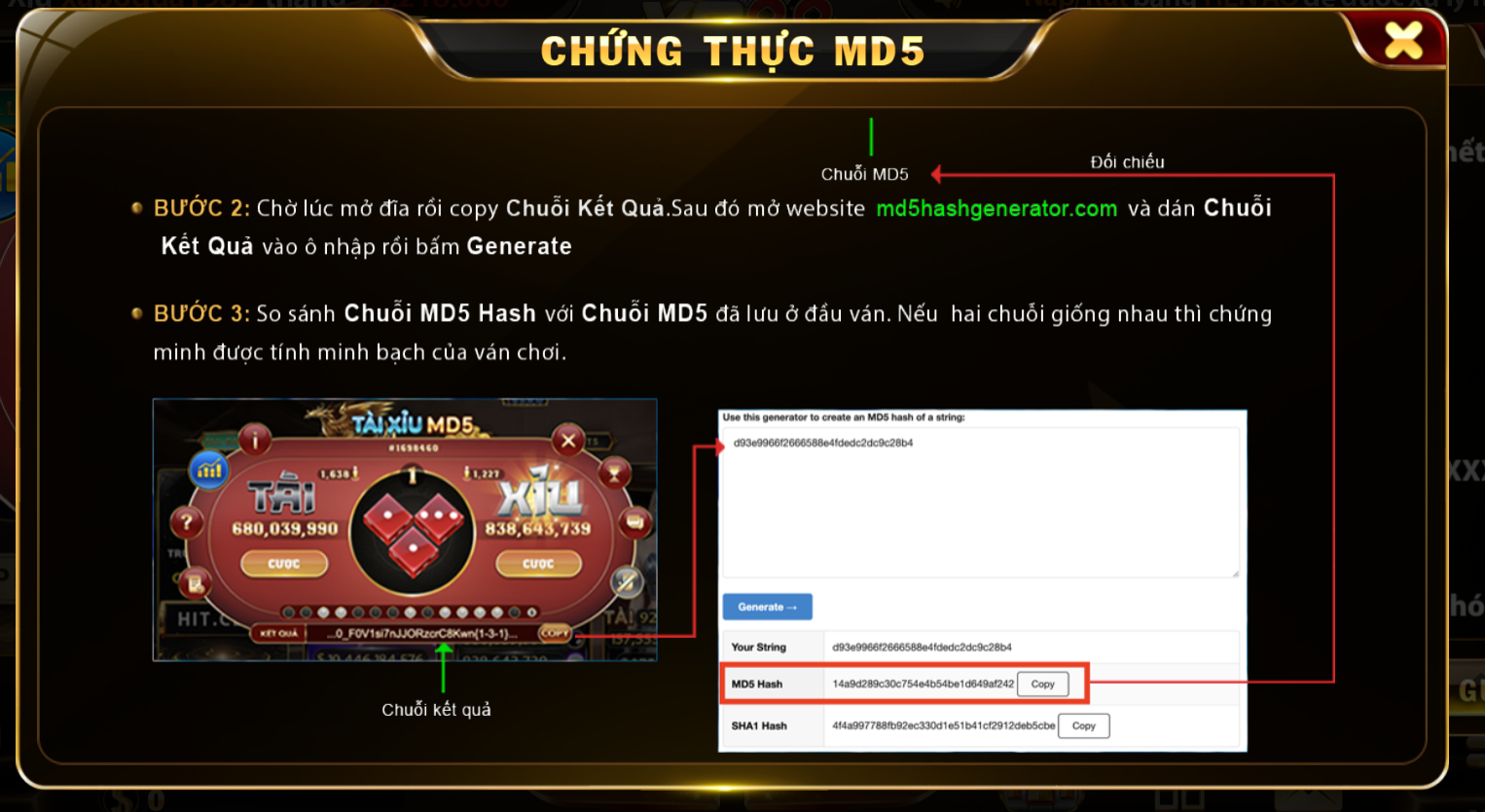 Yo88 hướng dẫn chi tiết cách kiểm tra mã MD5 