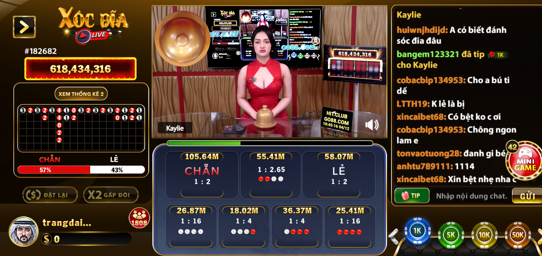Xóc Đĩa trong Livegame Yo88