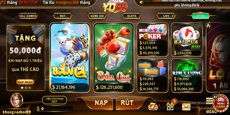 Thông tin đăng nhập của người chơi phải chính xác mới vào được Yo88