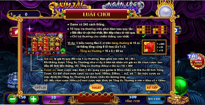 Nhận hệ số thưởng lớn khi tham gia game