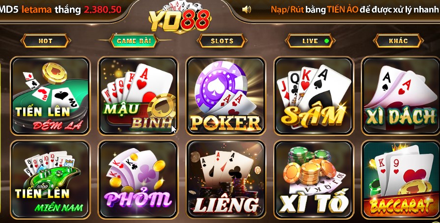 Mậu Binh online tại cổng game Yo88 là lựa chọn tuyệt vời vui chơi kiếm thưởng